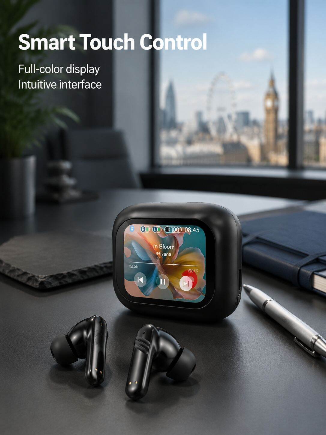 Bluetooth Earbuds Wireless Touchscreen Noise Cancelling In-Ear Multifunctional
