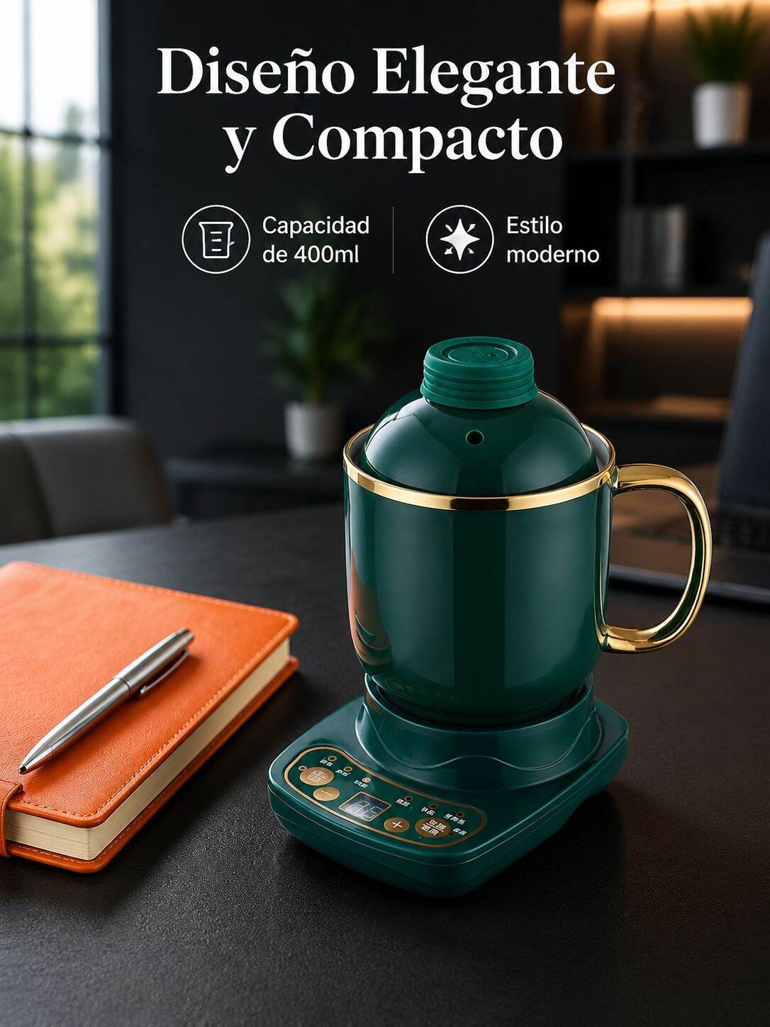 Taza eléctrica portátil para cocción saludable