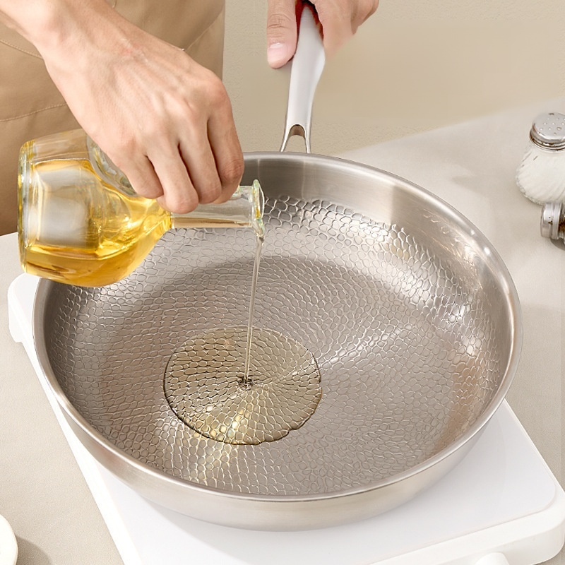 Uncoated Non-Stick Frying Pan