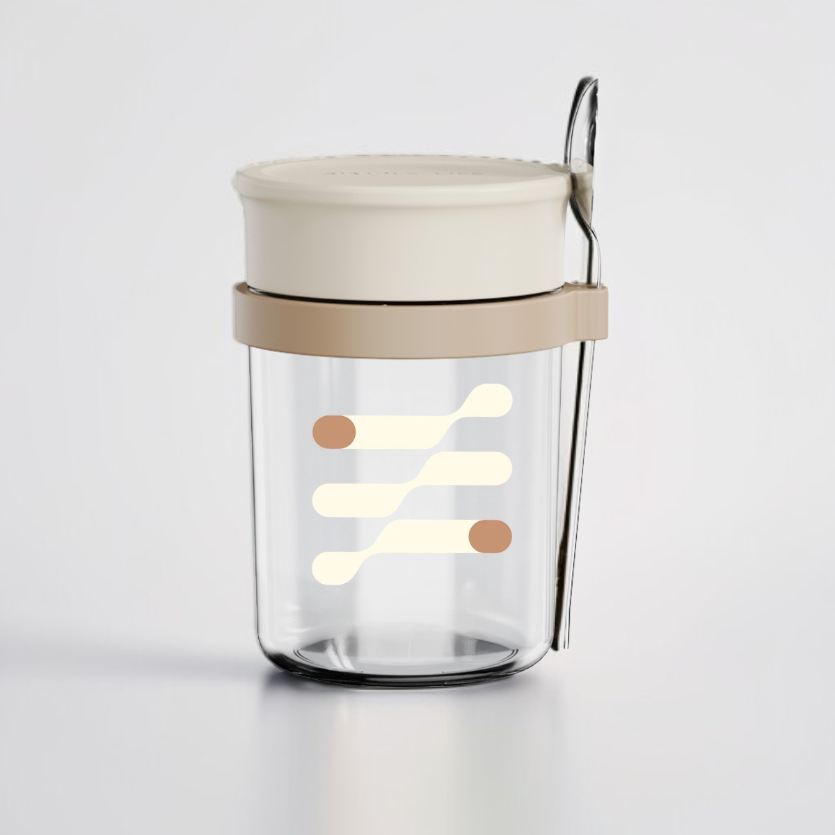 Vaso de cereal con yogur