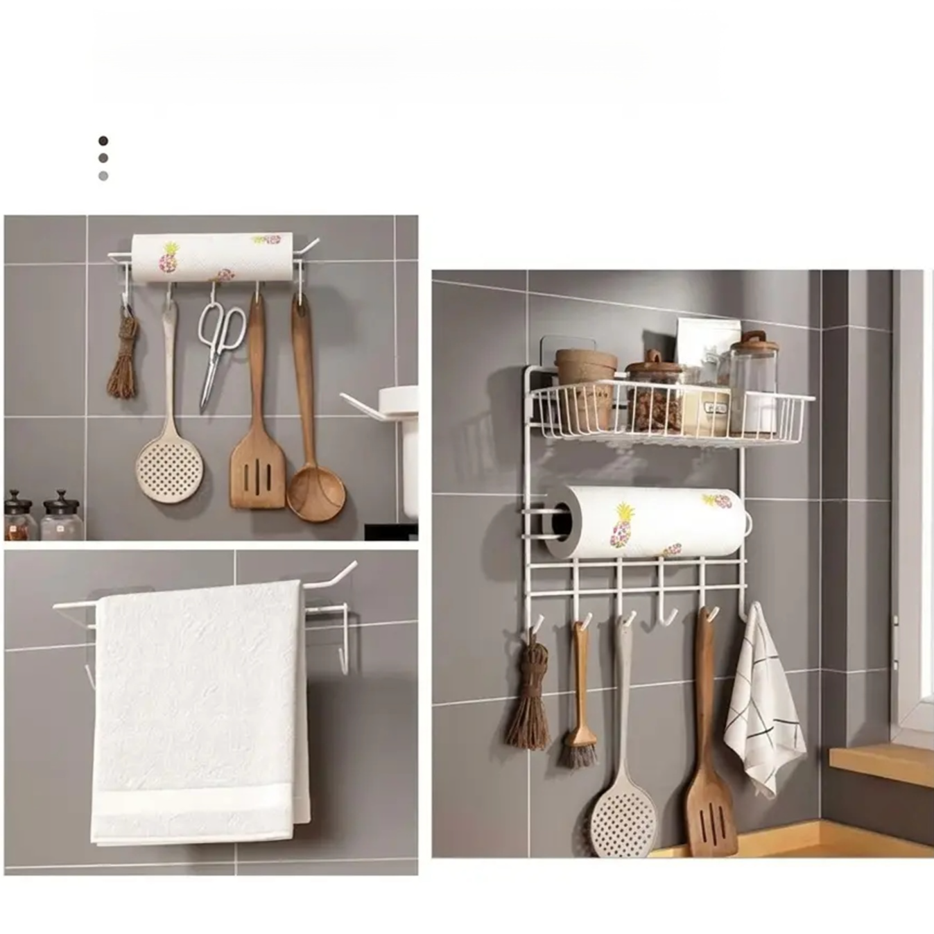 Kitchen paper towel storage rack