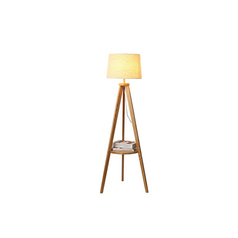 實木三脚架穩定客廳裝潢地板燈