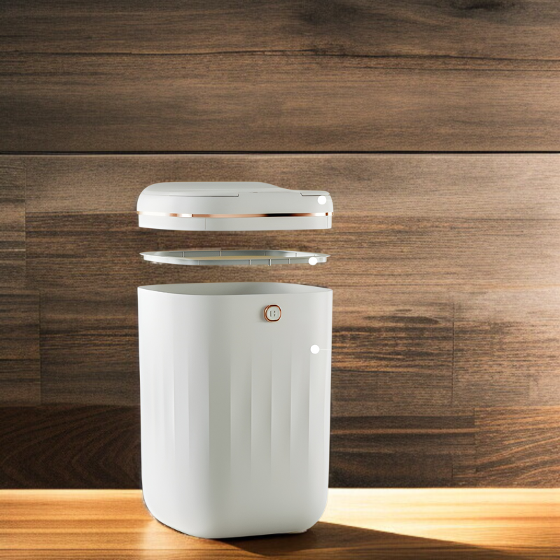 Leichter, luxuriöser, intelligenter Induktions-Mülleimer, großer automatischer Mülleimer, wasserdich