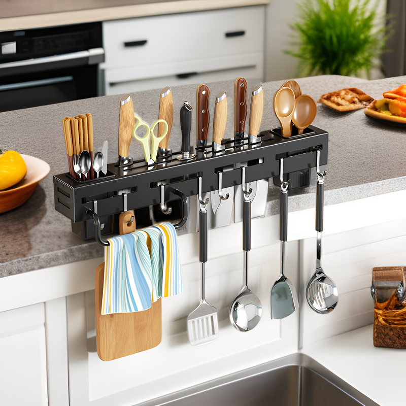 주방 벽걸이 칼＆젓가락 수납 선반