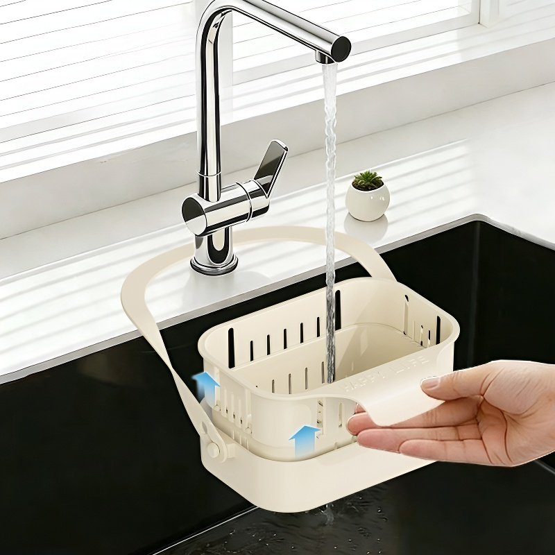 주방 수도꼭지 걸이 접이식 필터 바구니 물빠짐 선반