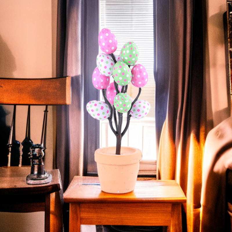 Osterdekoration Künstliche Mini-Eier im Cartoon-Stil für den Schreibtisch