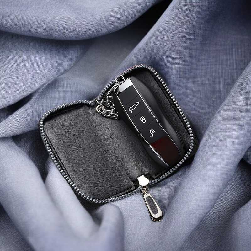 다이아몬드 패턴 키 파우치