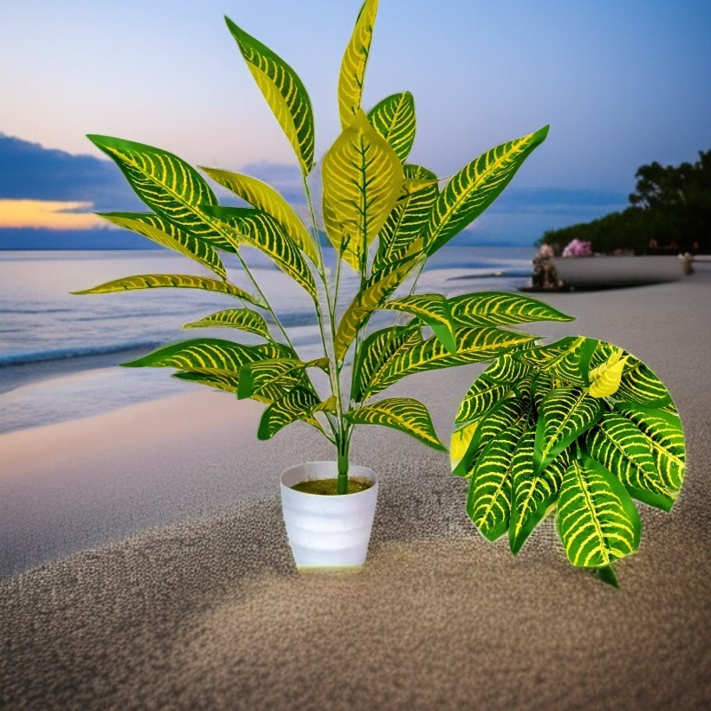 モンステラ人工植物 鉢植え リビングデコレーション