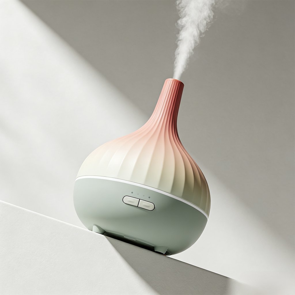 Humidificador inteligente para el hogar en funcionamiento
