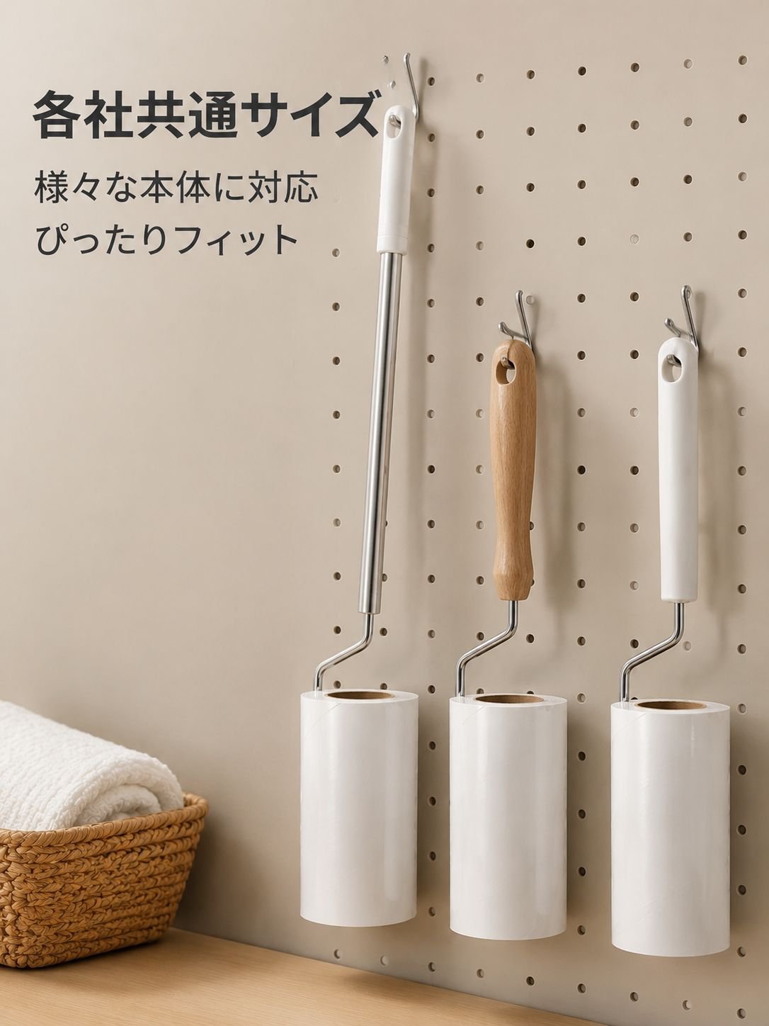 ちぎって使える粘着式粘着ローラー用紙。ペット用粘着ローラーの交換用芯。粘着力が強く、厚みがあります。