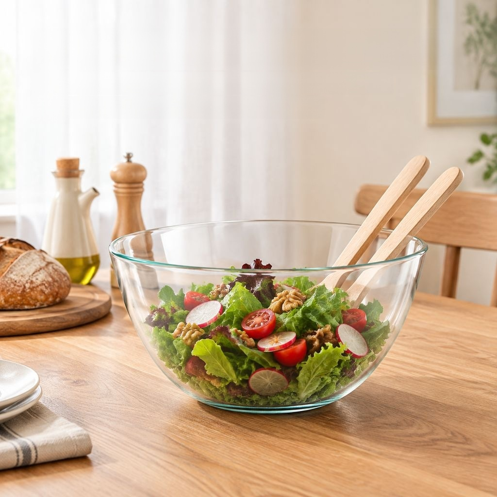 Borosilikatglas Schüssel Transparent Rührschüssel Suppe Salat Schale