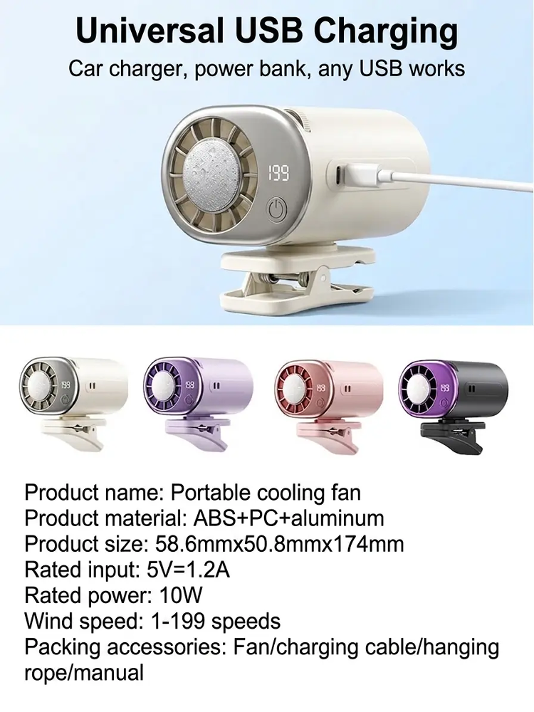 Mini Handheld Cooling Fan