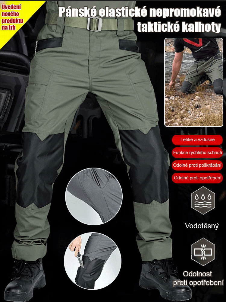 Pánské elastické voděodolné taktické kalhoty