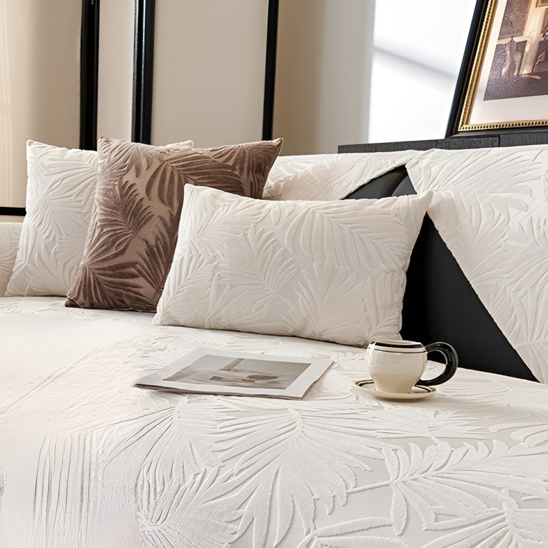 Autumn Winter Cream Jacquard Thickened Soft Nonslip Seat Cushion