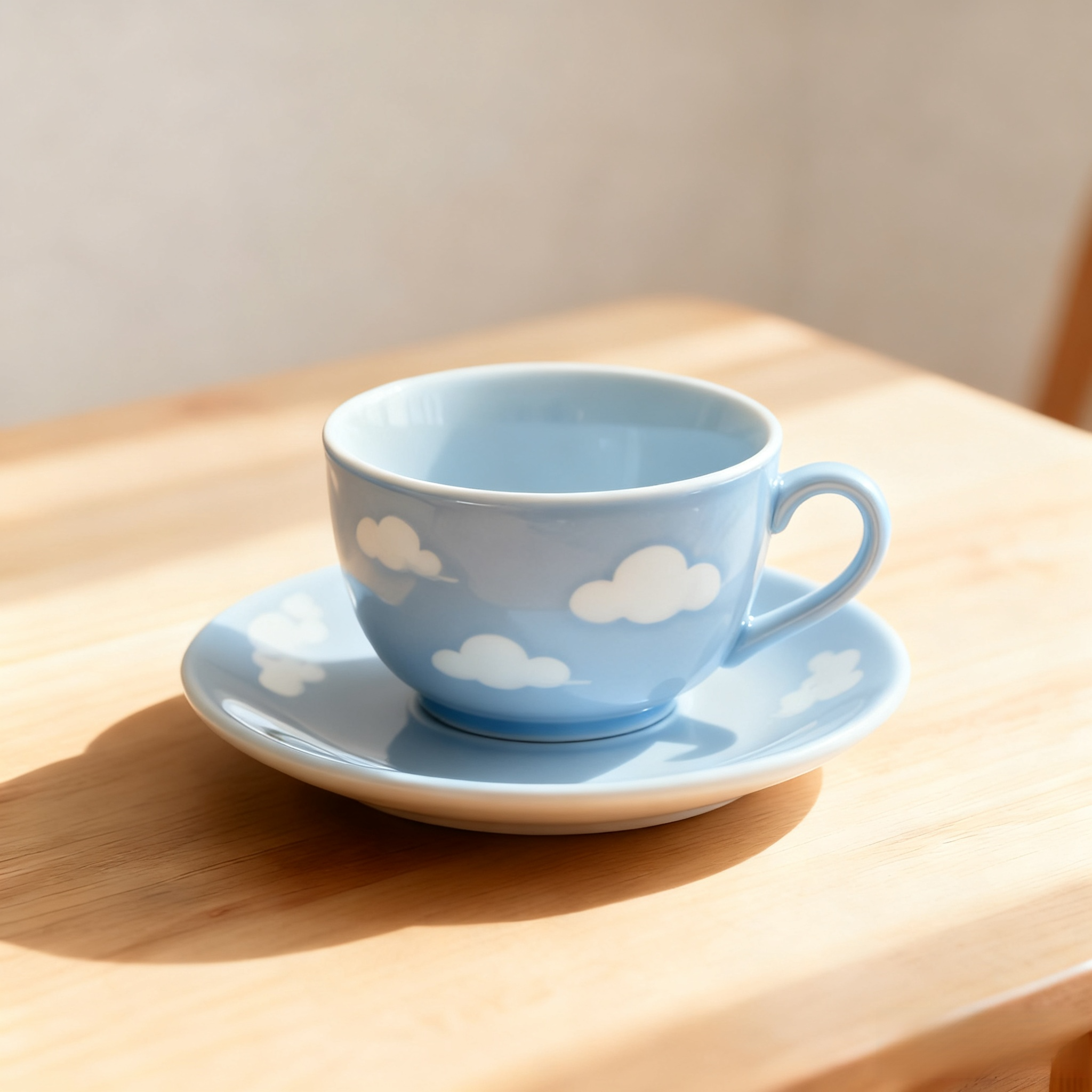 파란색 도자기 식기 세트