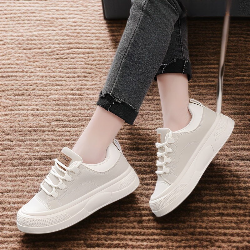 통굽 운동화 키높이 화이트 슈즈 여성 캐주얼 운동화 봄 학생 스트리트화