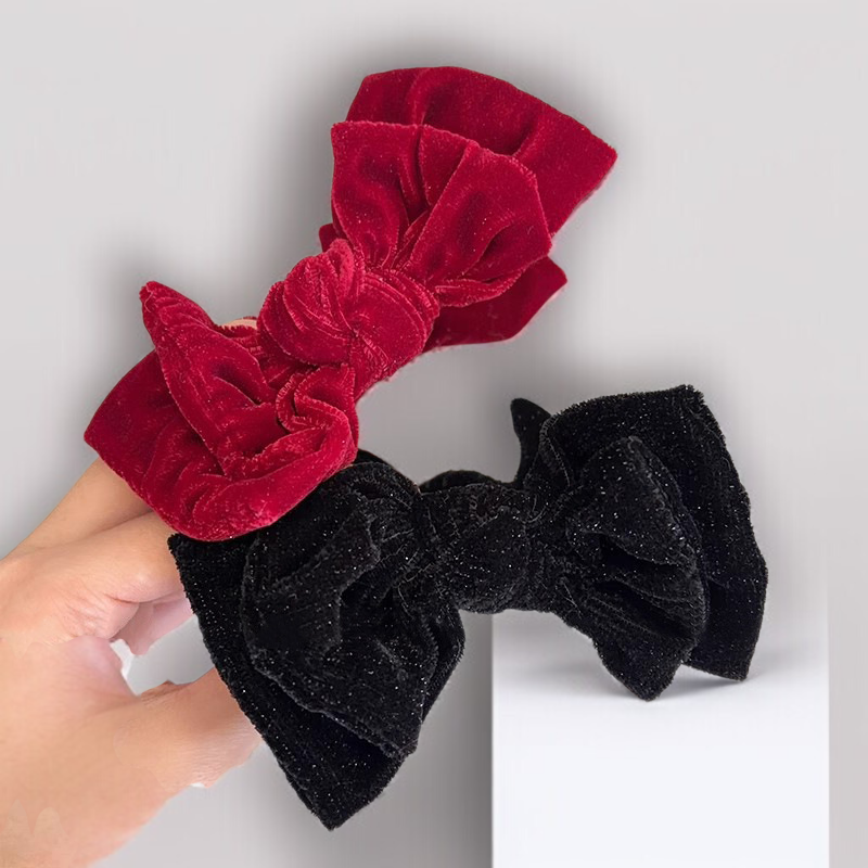 Premium Velvet Bow Ball Head Gripper