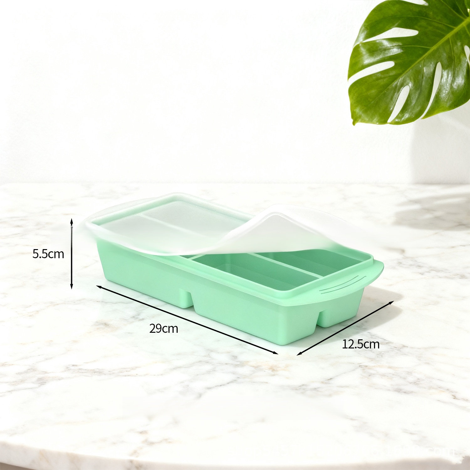 Household 4-Grid Ice Cube Tray with Lid