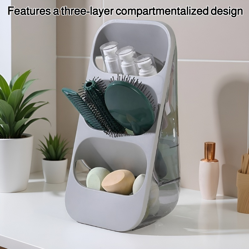 Three-layer compartmentalized storage box