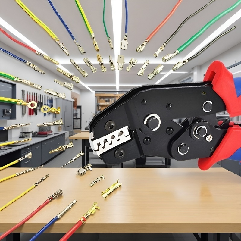 Pinza de crimpado para terminales eléctricos de arnés de cable de coche