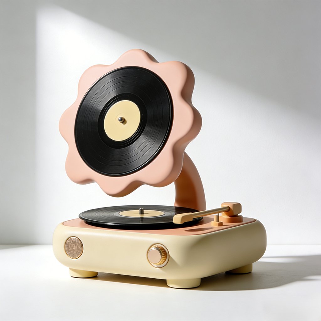 블루투스 휴대용 턴테이블 전면 사진