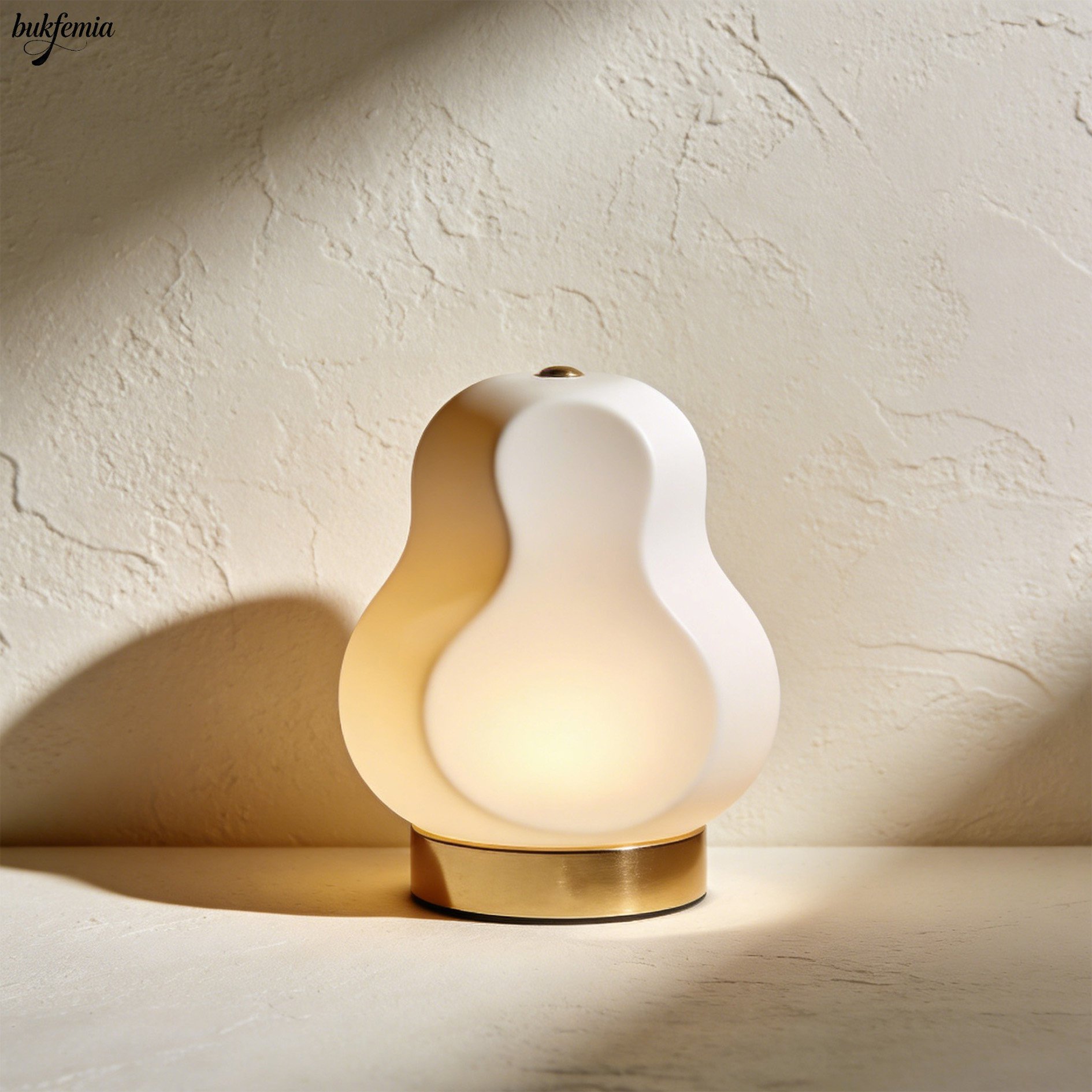 Bedside night light softly illuminating a modern bedroom