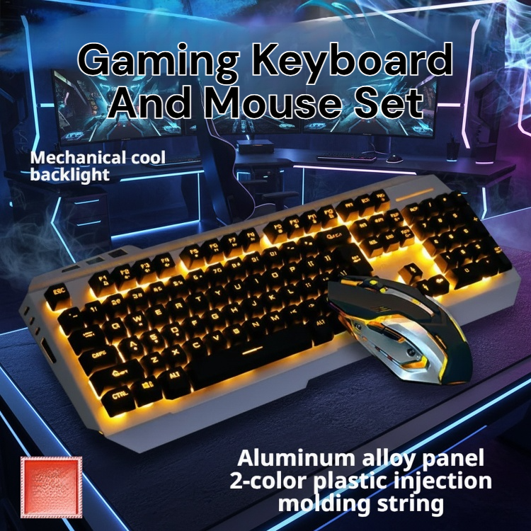 Wired Gaming Mechanical Keyboard and Mouse Set