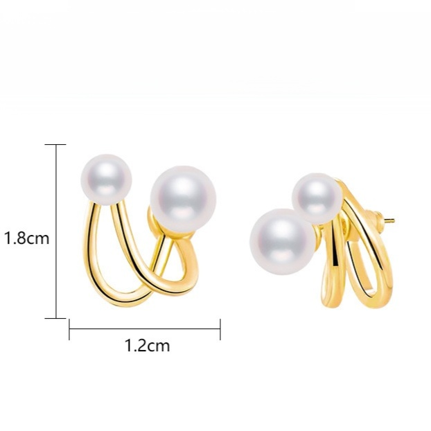 أقراط لؤلؤية هندسية