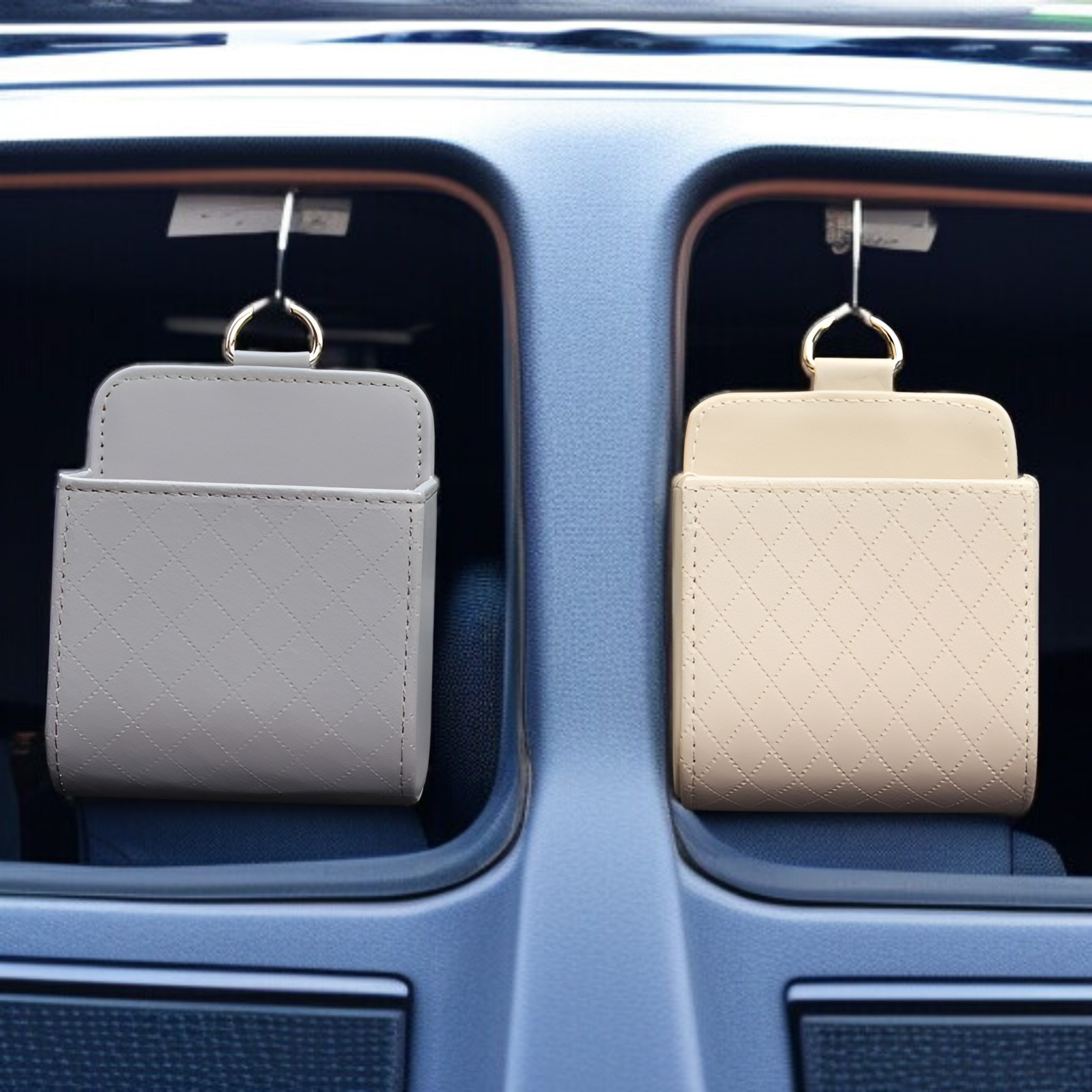 Car phone storage box for easy access while driving