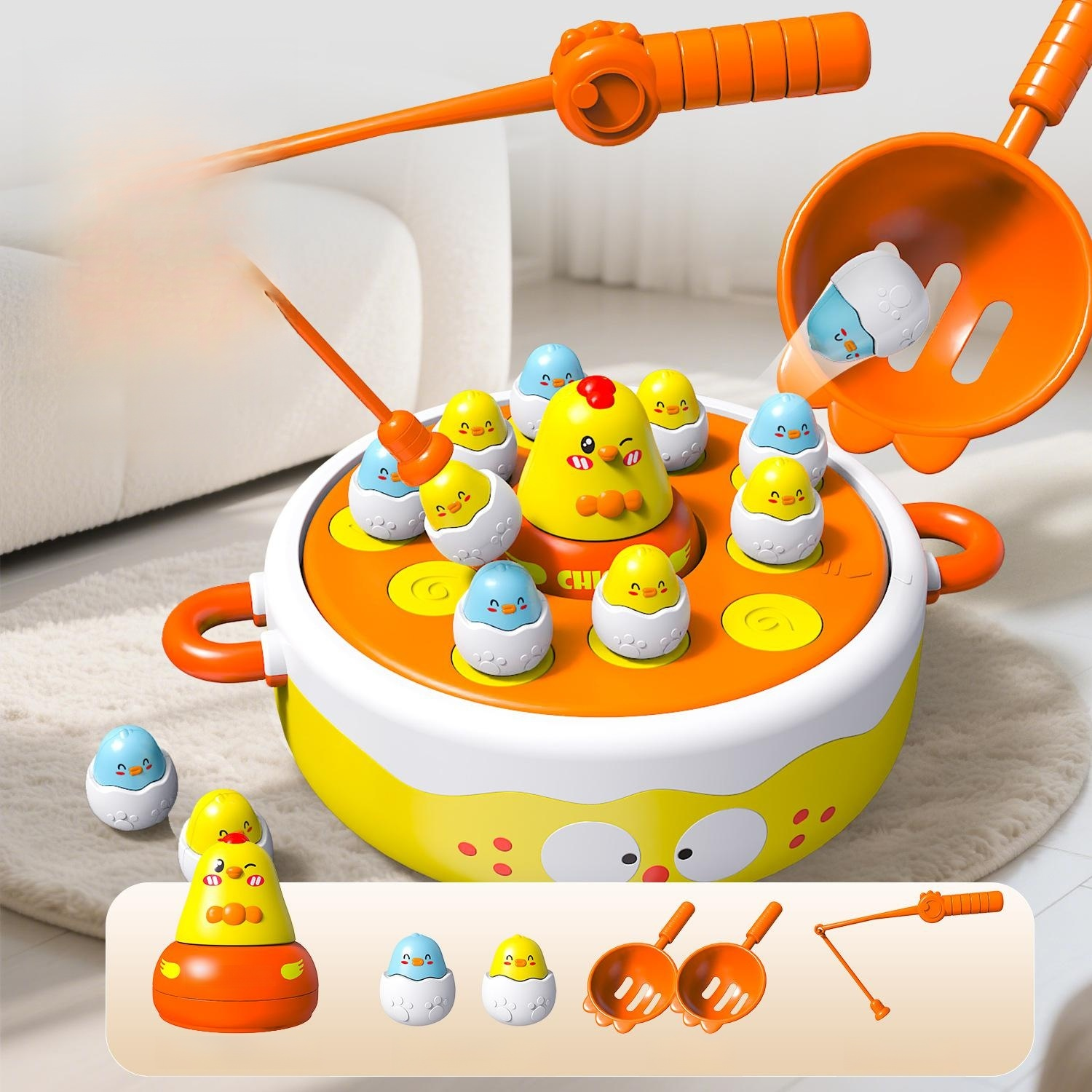 Bouncing Chick Diaoyutai Parent-Child Interactive Puzzle Toy
