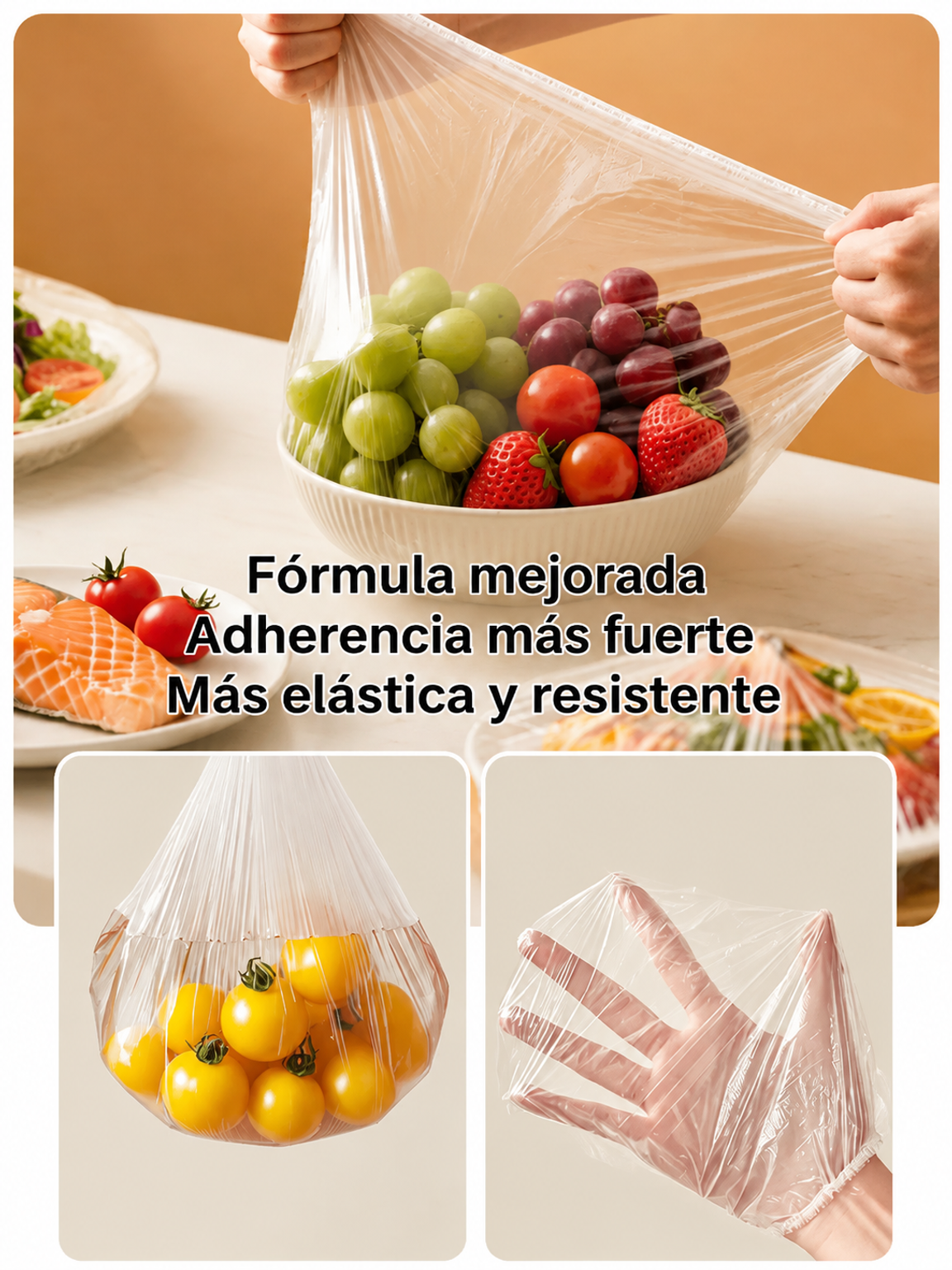 [Tecnología Alemana] Tapas Elásticas Antibacterianas para Alimentos (1+1 GRATIS)