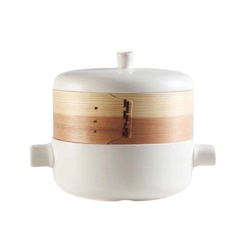 家庭用上部蒸気下部調理シチュー鍋セラミック蒸し器スープ耐熱キャセロール蒸し器キャセロール上部蒸気下部調理