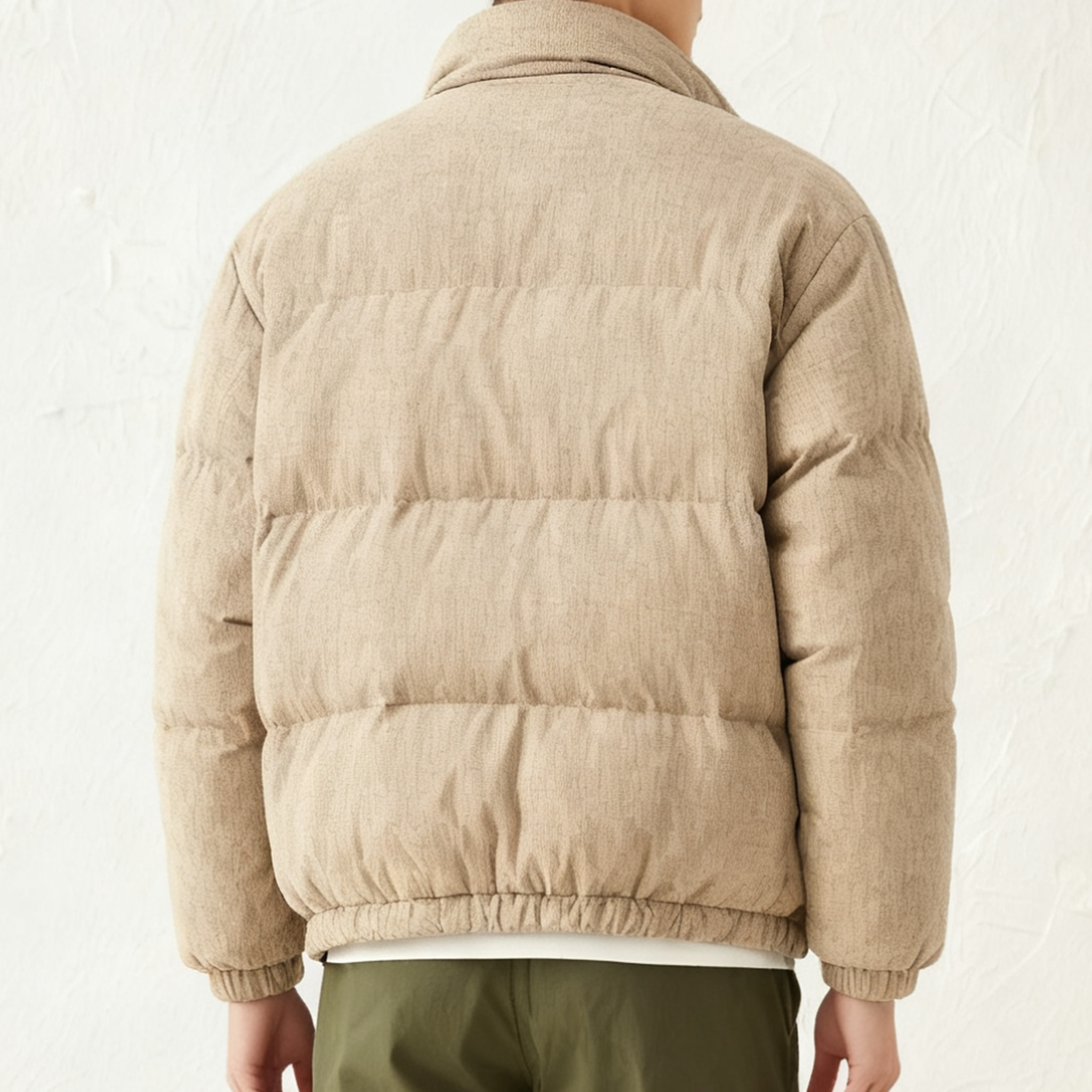 남성 심플 보온 면마 패딩 자켓