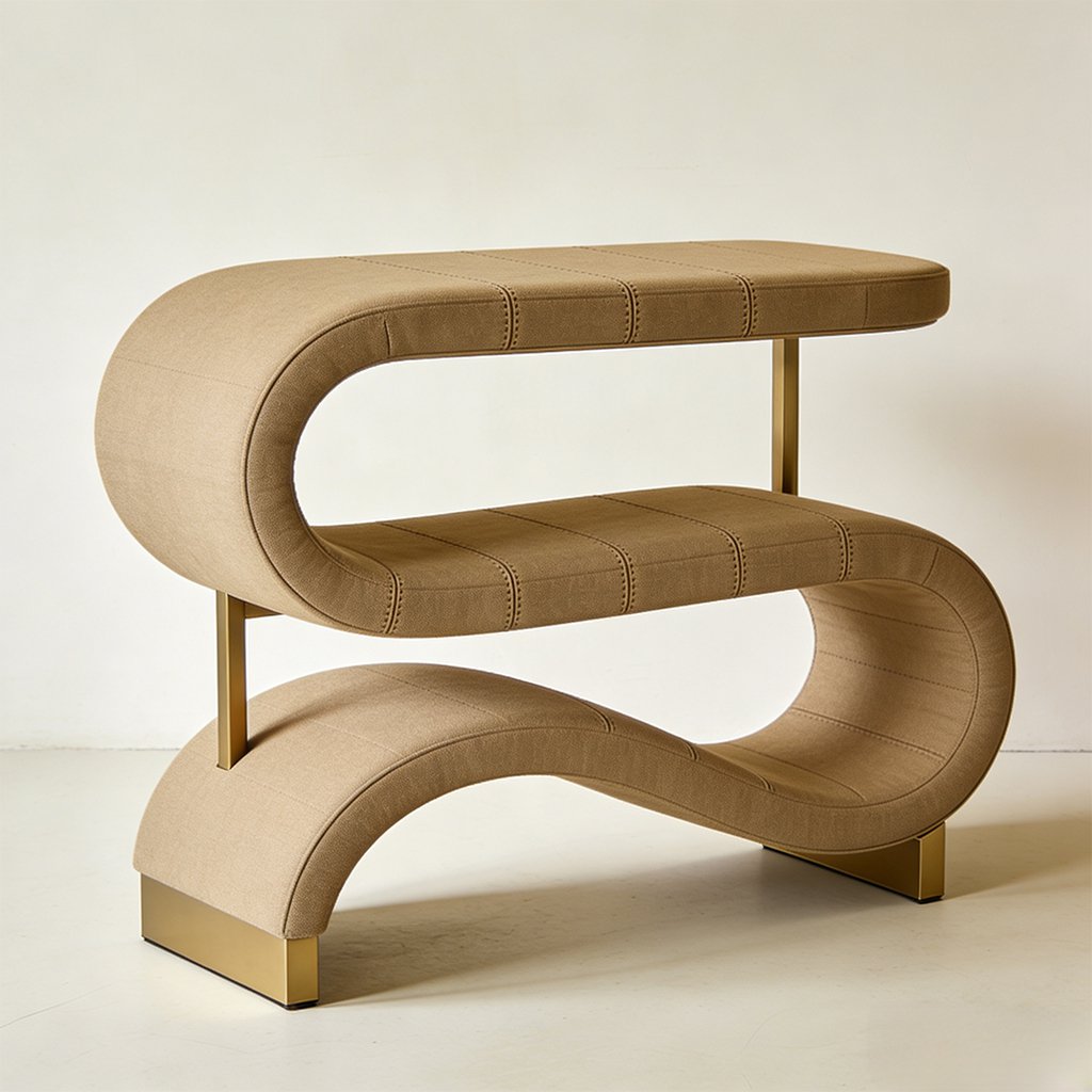 Detalle del banco zapatero con compartimentos de almacenamiento