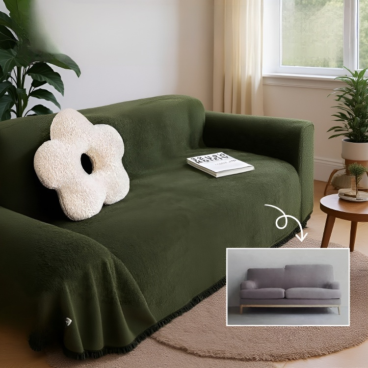 소파 패드 셔니어 방수 방오 담요 소프트 밀랍 퓨어 컬러 추동 소파 커버 커버 타월