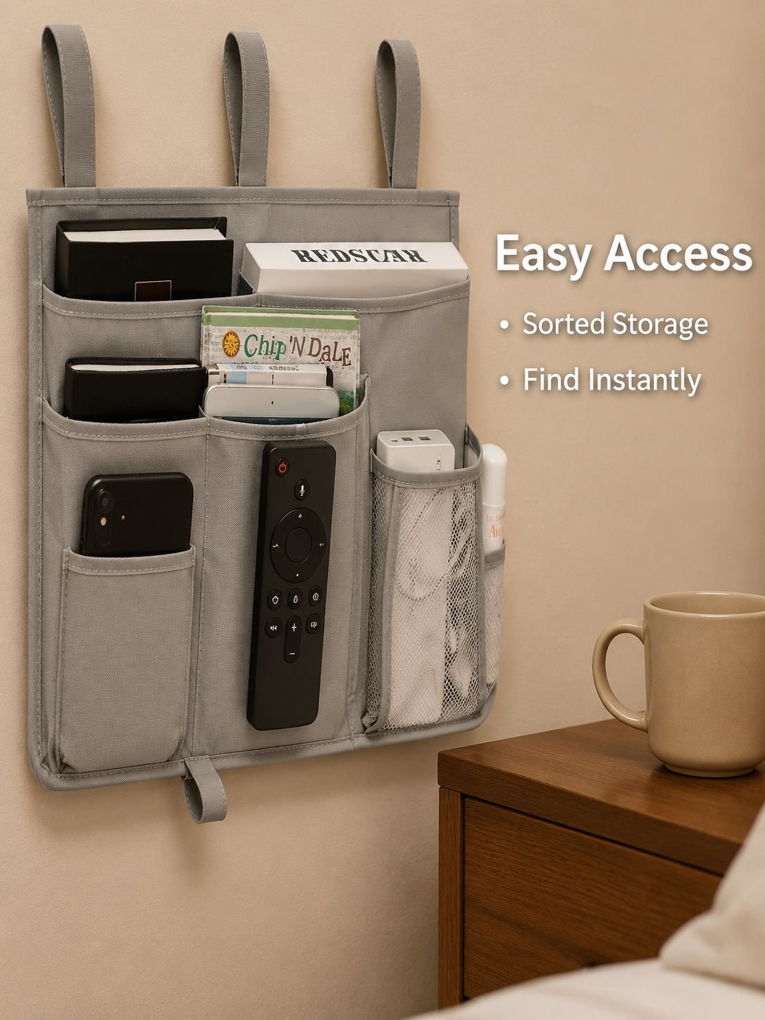 Dormitory storage hanging bags, wall-mounted hanging baskets