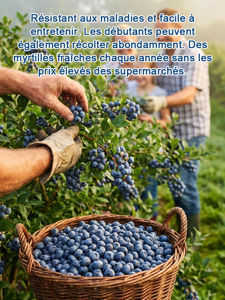 Plant de myrtillier bio à gros fruits, haute production, garantie de reprise ou remboursé