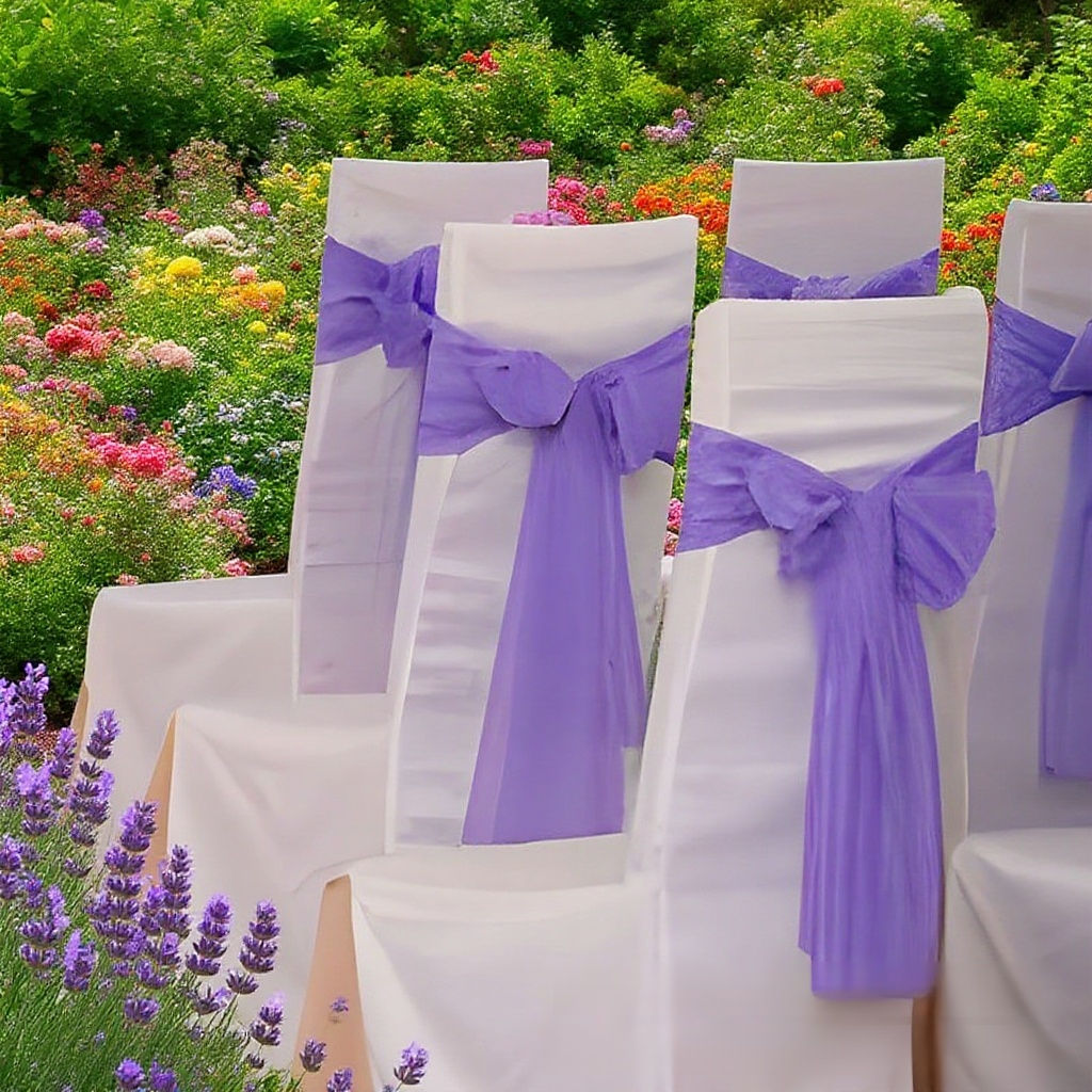 야외 결혼식 파티 장식 망사