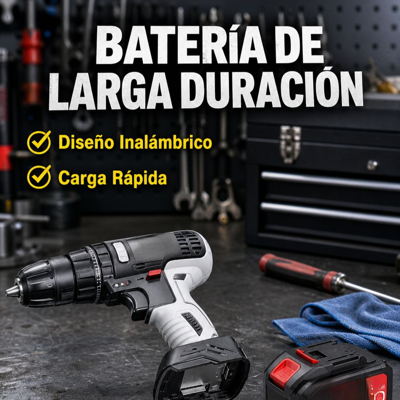 Taladro eléctrico multifuncional de litio alemán para el hogar, destornillador de impacto