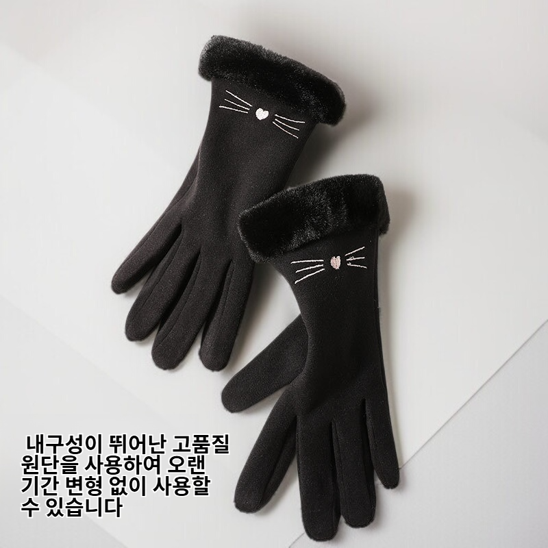 겨울철 착용하기 좋은 여성용 방한 플러시 장갑