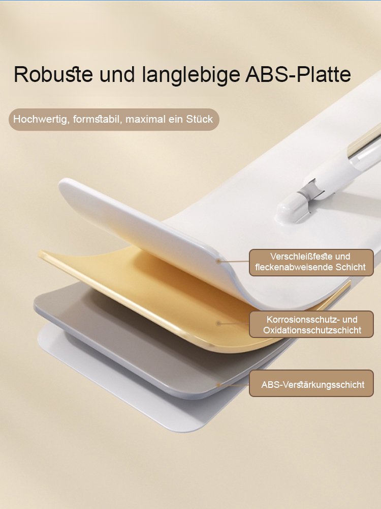 【Zeitersparnis und langlebig】Händefreier, trocken und nass verwendbarer Flachmopp