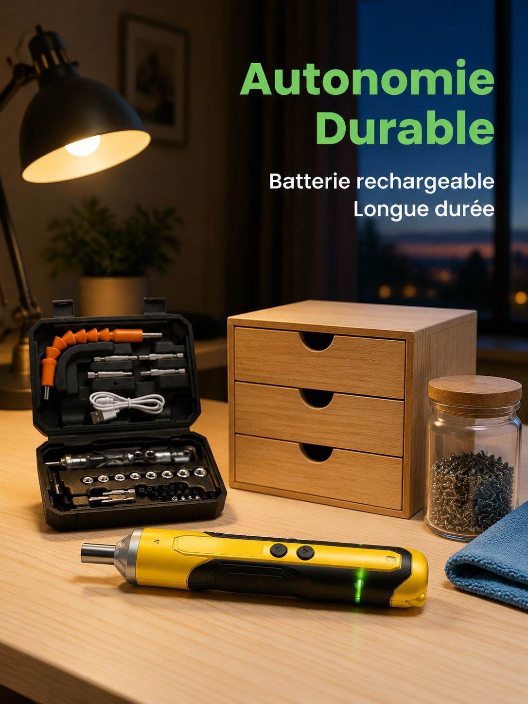 Ensemble d’outils tournevis électrique