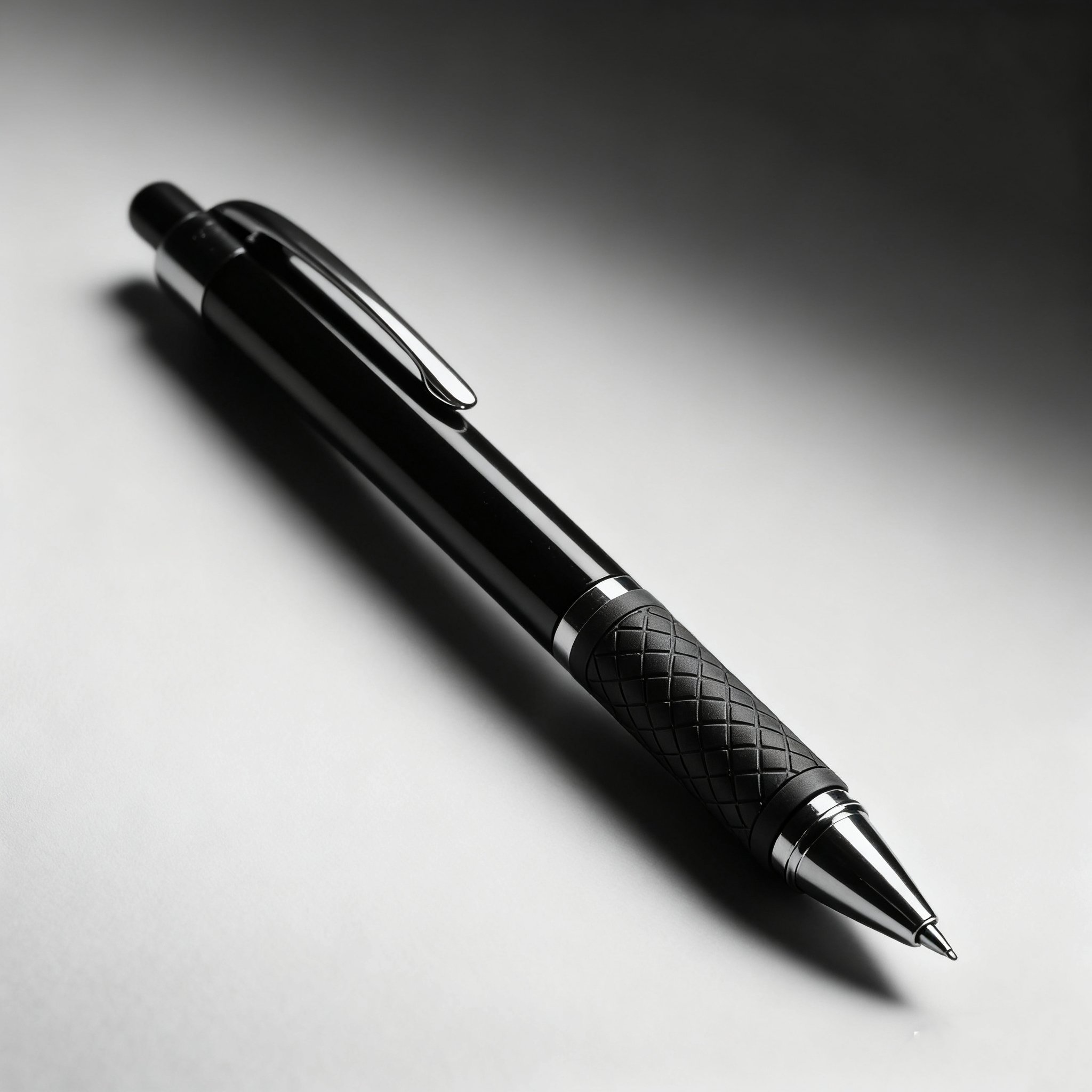 인체공학적 디자인의 부드러운 볼펜 클로즈업