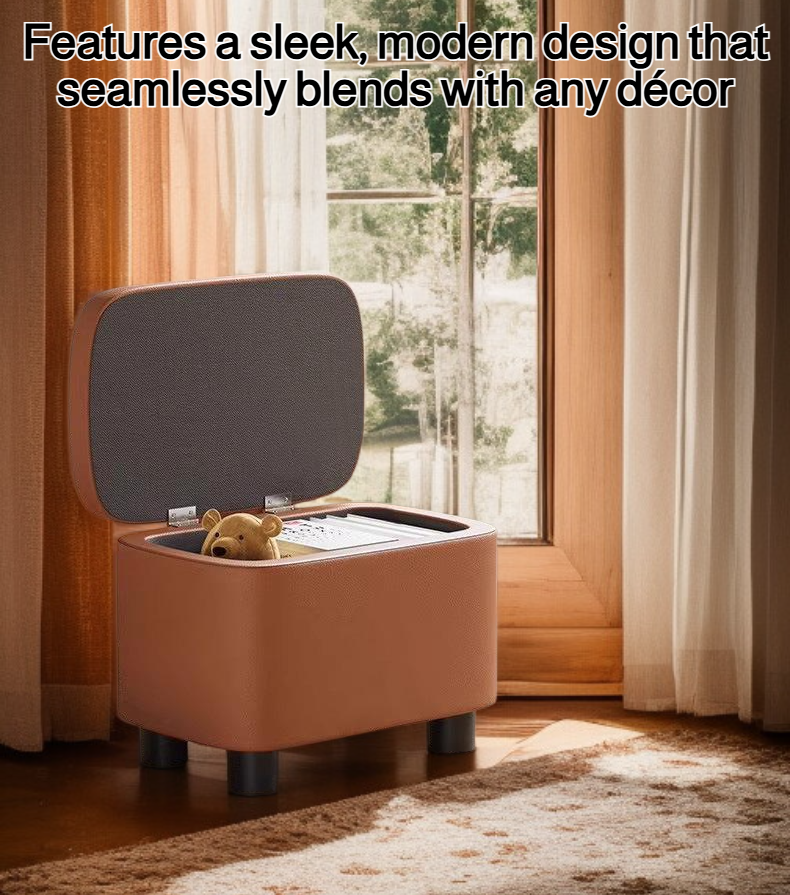 Modern household stool in a cozy living room