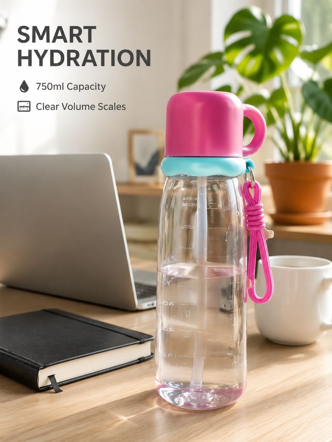 Heat-resistant portable water bottle for students