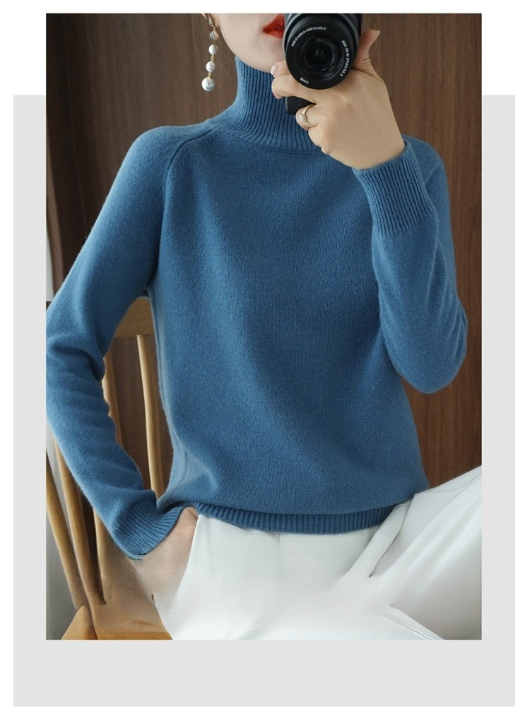 かわいいデザインのカシミヤニット着用イメージ