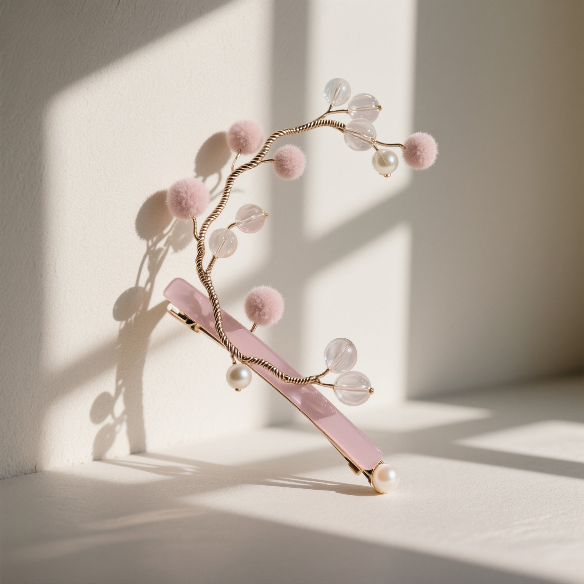 핸드메이드 진주 머리핀 4개 세트