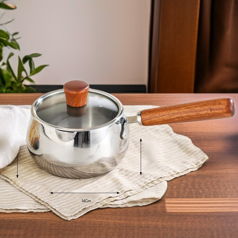 Olla para alimentos de bebé de acero inoxidable de tres capas, fácil de limpiar