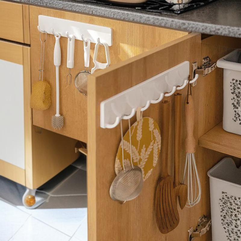 Japanese-style No-Drill Thickened Kitchen Hook, Strong Seamless Bathroom Door Hook