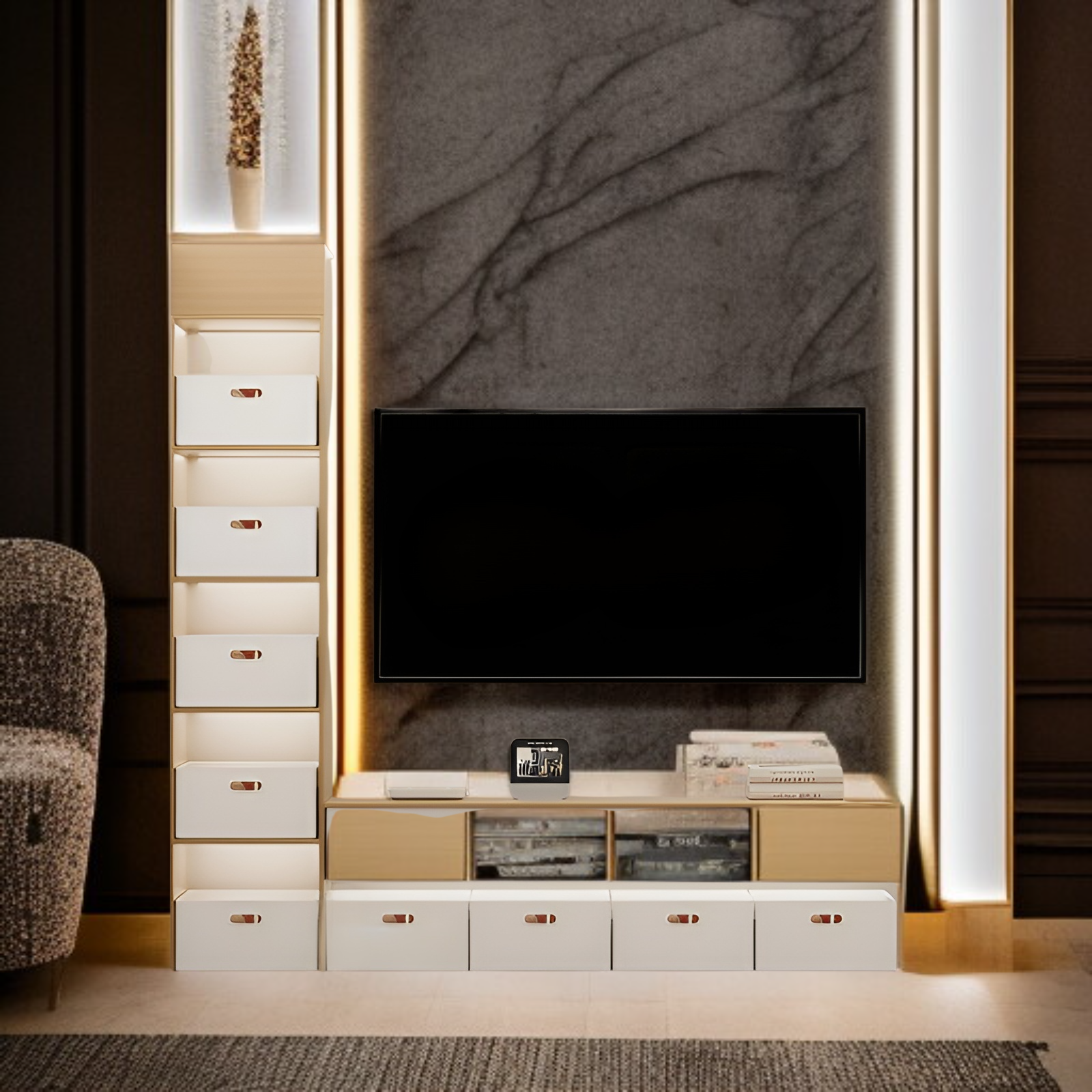 صندوق تخزين للأغراض المنزلية بسعة واسعة